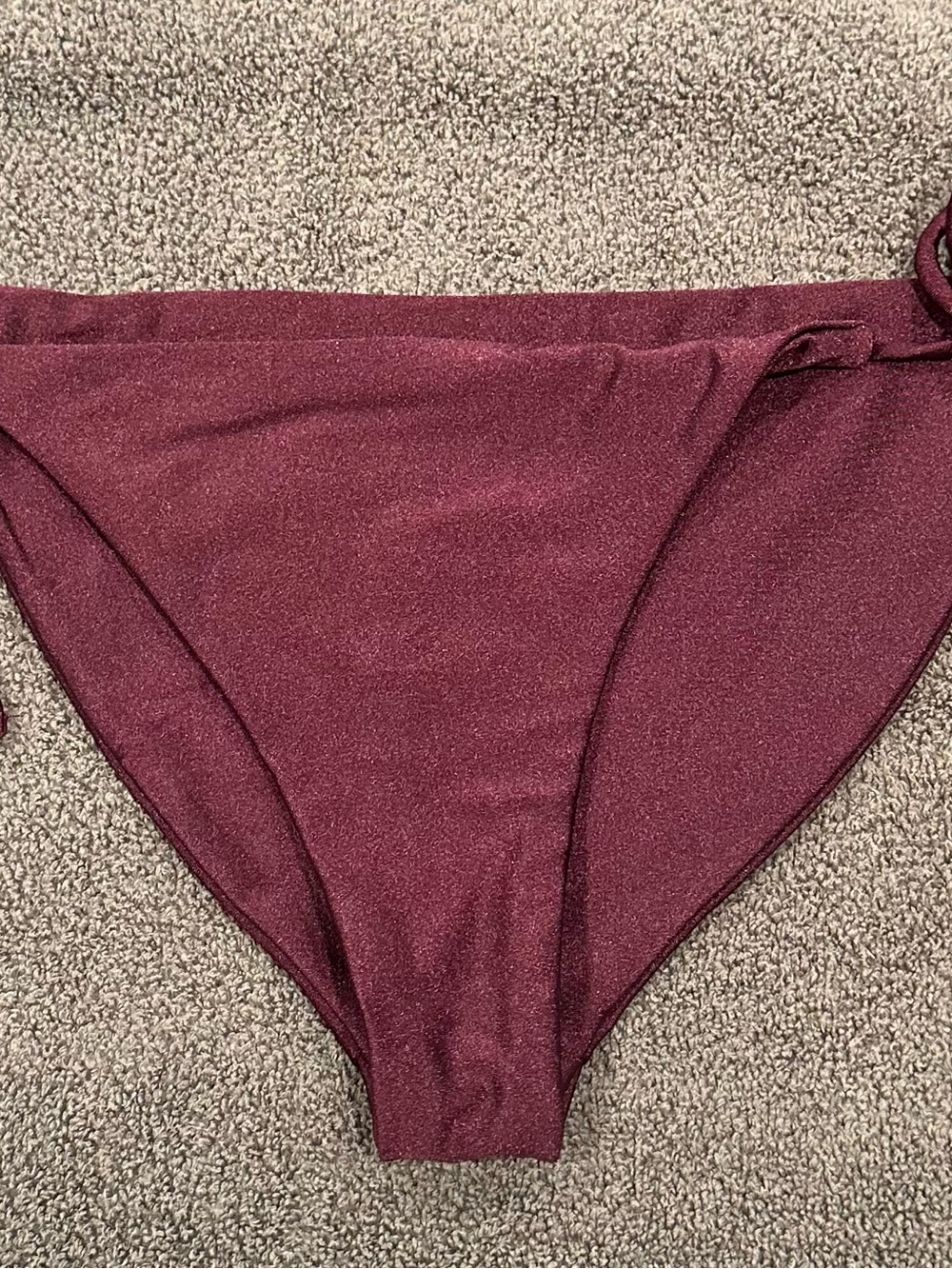 Jade Swim Burgundy Bikini Bottoms Medium